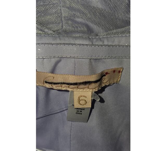 New Anthropologie Hutch Ruched Tulle Mini Dress $198 SIZE 6 Lavender Back Bow - Picture 5 of 5